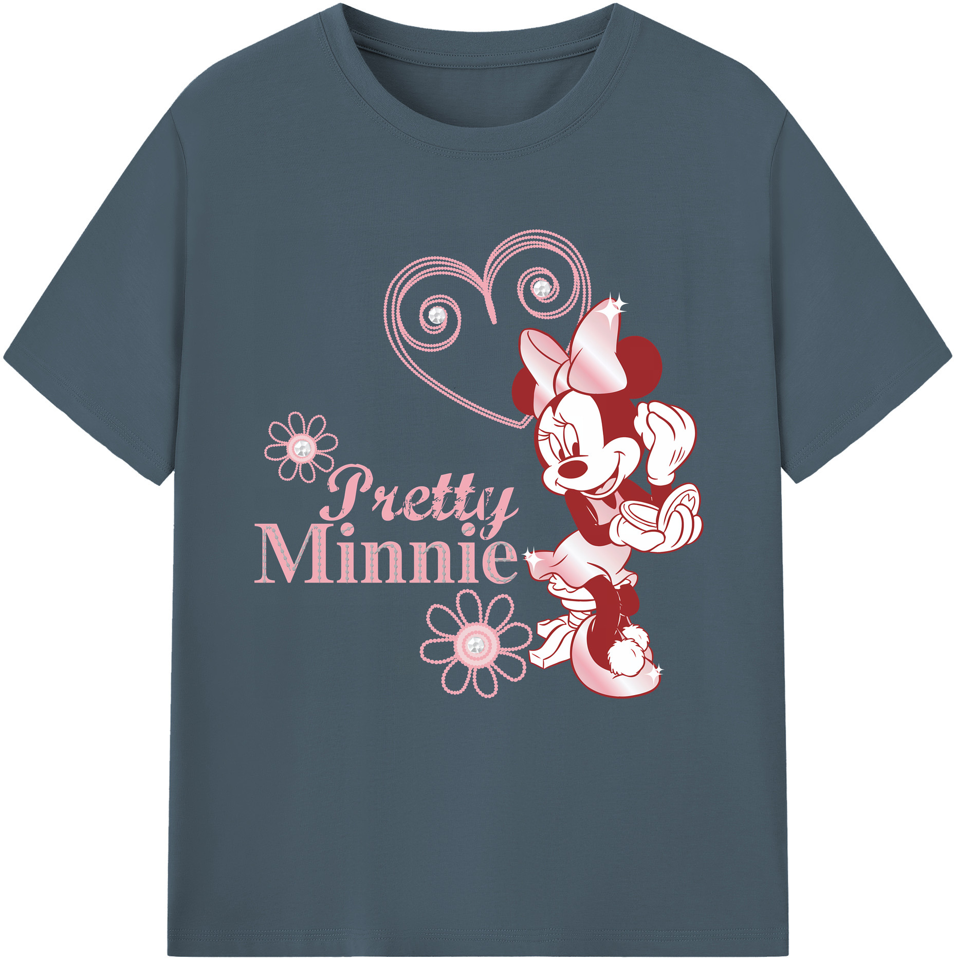 （画像用） ミッキーマウス Mickey Mouse 綿100％半袖Tシャツ（フロントプリント）